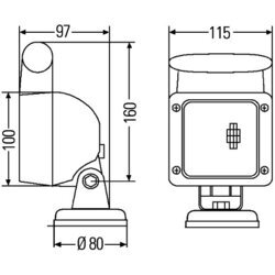 Pracovný svetlomet HELLA 1GA 007 506-667 - obr. 2