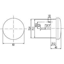 Cúvacie svetlo HELLA 2ZR 959 010-507 - obr. 1