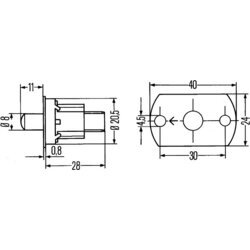 Spínač kontaktu dverí HELLA 6ZF 005 686-007 - obr. 1