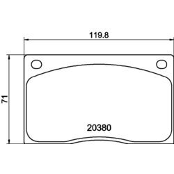 Sada brzdových platničiek kotúčovej brzdy HELLA 8DB 355 009-611