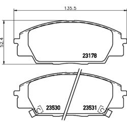 Sada brzdových platničiek kotúčovej brzdy HELLA 8DB 355 009-731