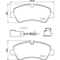 Sada brzdových platničiek kotúčovej brzdy HELLA 8DB 355 025-161