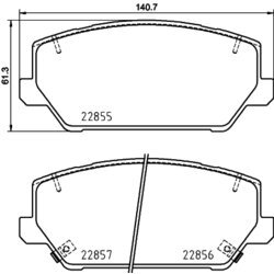 Sada brzdových platničiek kotúčovej brzdy HELLA 8DB 355 037-701