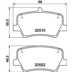 Sada brzdových platničiek kotúčovej brzdy HELLA 8DB 355 039-391