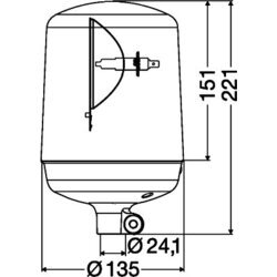 Výstražný otočný maják HELLA 2RL 008 060-101 - obr. 2