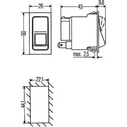 Spínač HELLA 6GM 004 570-271 - obr. 1