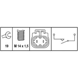 Spínač cúvacích svetiel HELLA 6ZF 008 621-291 - obr. 1