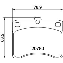 Sada brzdových platničiek kotúčovej brzdy HELLA 8DB 355 005-671