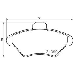 Sada brzdových platničiek kotúčovej brzdy HELLA 8DB 355 013-011