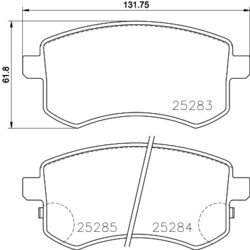 Sada brzdových platničiek kotúčovej brzdy HELLA 8DB 355 025-061