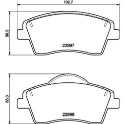 Sada brzdových platničiek kotúčovej brzdy HELLA 8DB 355 040-351