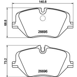 Sada brzdových platničiek kotúčovej brzdy HELLA 8DB 355 046-051