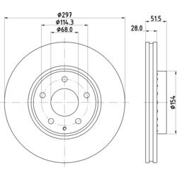 Brzdový kotúč HELLA 8DD 355 126-981 - obr. 3