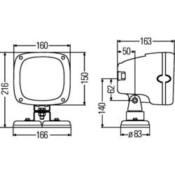 Pracovný svetlomet HELLA 1GA 996 142-091 - obr. 2