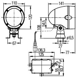 Pracovný svetlomet HELLA 1GM 996 135-151 - obr. 3