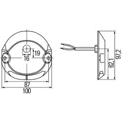 Smerové svetlo HELLA 2BA 009 204-057 - obr. 1