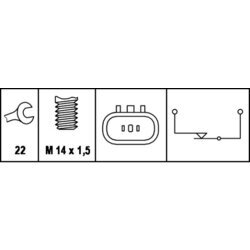 Spínač cúvacích svetiel HELLA 6ZF 008 621-041 - obr. 1