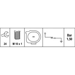 Olejový tlakový spínač HELLA 6ZL 003 259-151 - obr. 1