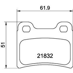 Sada brzdových platničiek kotúčovej brzdy HELLA 8DB 355 008-151