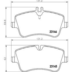 Sada brzdových platničiek kotúčovej brzdy HELLA 8DB 355 018-331