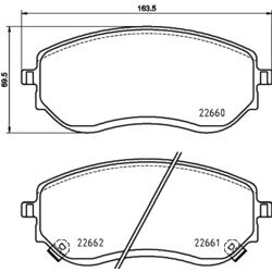 Sada brzdových platničiek kotúčovej brzdy HELLA 8DB 355 037-901