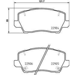 Sada brzdových platničiek kotúčovej brzdy HELLA 8DB 355 039-491