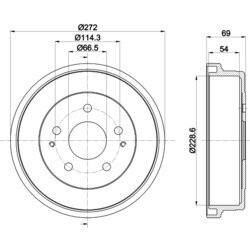 Brzdový bubon HELLA 8DT 355 301-121 - obr. 3