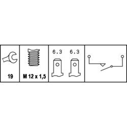 Spínač cúvacích svetiel HELLA 6ZF 004 846-001 - obr. 1