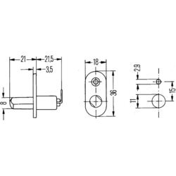 Spínač kontaktu dverí HELLA 6ZF 005 388-001 - obr. 1