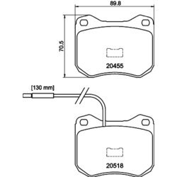 Sada brzdových platničiek kotúčovej brzdy HELLA 8DB 355 017-421