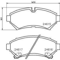 Sada brzdových platničiek kotúčovej brzdy HELLA 8DB 355 013-501