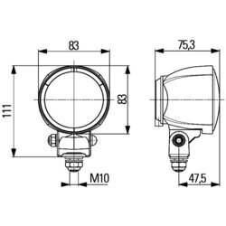 Pracovný svetlomet HELLA 1G0 996 176-002 - obr. 3