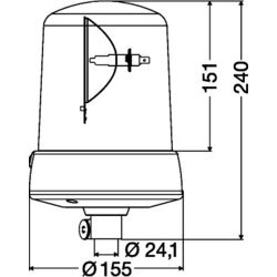 Výstražný otočný maják HELLA 2RL 008 063-001 - obr. 2