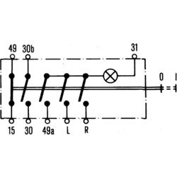 Vypínač výstražných smeroviek HELLA 6HF 001 579-011 - obr. 2