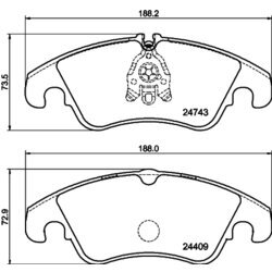 Sada brzdových platničiek kotúčovej brzdy HELLA 8DB 355 014-741