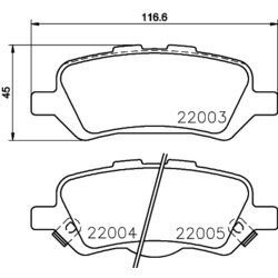 Sada brzdových platničiek kotúčovej brzdy HELLA 8DB 355 023-051