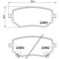 Sada brzdových platničiek kotúčovej brzdy HELLA 8DB 355 037-951