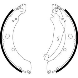 Sada brzdových čeľustí HELLA 8DB 355 038-221