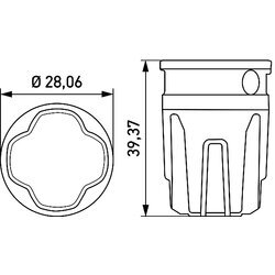 Kontrolka, Poznávacie svetlo HELLA 2XD 014 564-601 - obr. 1