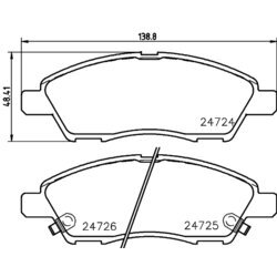 Sada brzdových platničiek kotúčovej brzdy HELLA 8DB 355 014-071