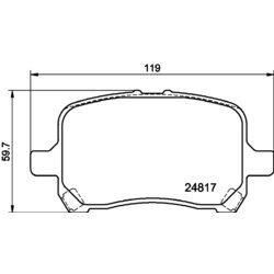 Sada brzdových platničiek kotúčovej brzdy HELLA 8DB 355 014-691