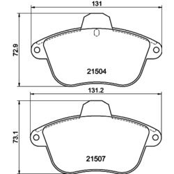 Sada brzdových platničiek kotúčovej brzdy HELLA 8DB 355 019-081