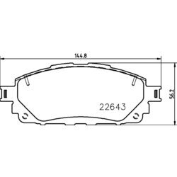 Sada brzdových platničiek kotúčovej brzdy HELLA 8DB 355 032-961