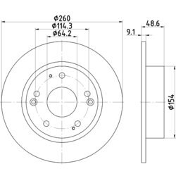 Brzdový kotúč HELLA 8DD 355 117-091 - obr. 3