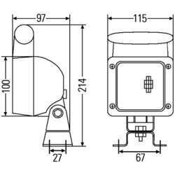 Pracovný svetlomet HELLA 1GA 007 506-101 - obr. 3