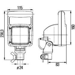 Pracovný svetlomet HELLA 1GA 007 506-681 - obr. 3