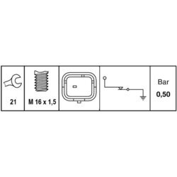 Olejový tlakový spínač HELLA 6ZL 010 964-011 - obr. 1