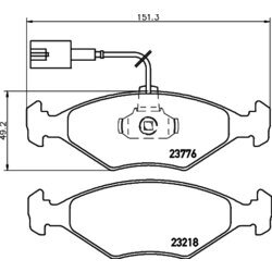 Sada brzdových platničiek kotúčovej brzdy HELLA 8DB 355 008-811