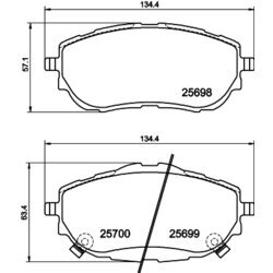 Sada brzdových platničiek kotúčovej brzdy HELLA 8DB 355 020-281