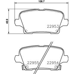 Sada brzdových platničiek kotúčovej brzdy HELLA 8DB 355 039-501